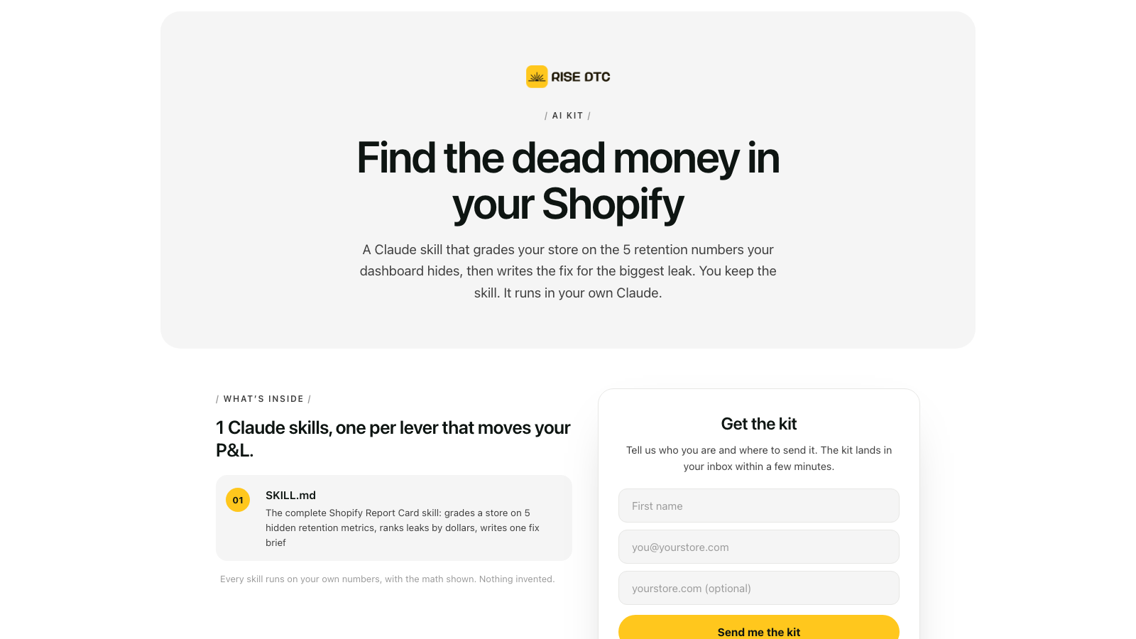 RISE DTC’s Shopify Report Card