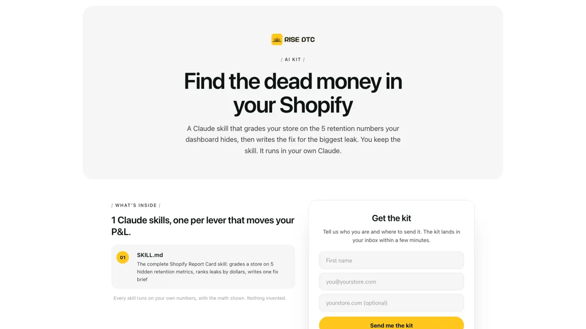 RISE DTC’s Shopify Report Card